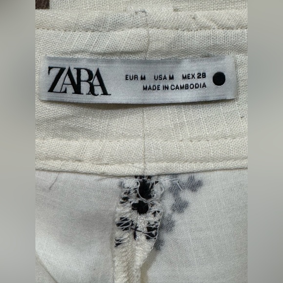 Zara High Waist Wide Leg Pants Sz M - Picture 5 of 8